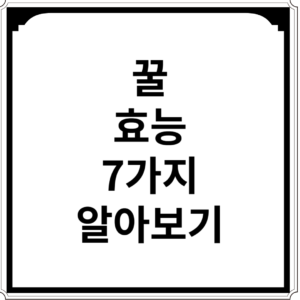 꿀-효능-7가지