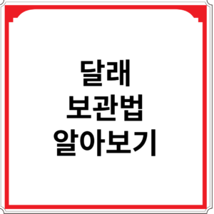 달래-보관법-알아보기