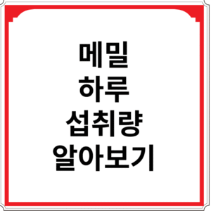 메밀-하루-섭취량-알아보기