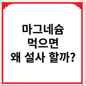 마그네슘-먹으면-왜-설사-할까