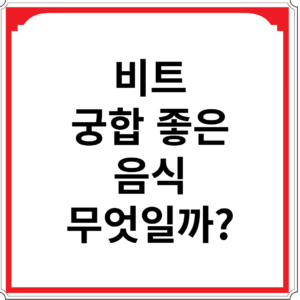 비트-궁합-좋은-음식-무엇일까