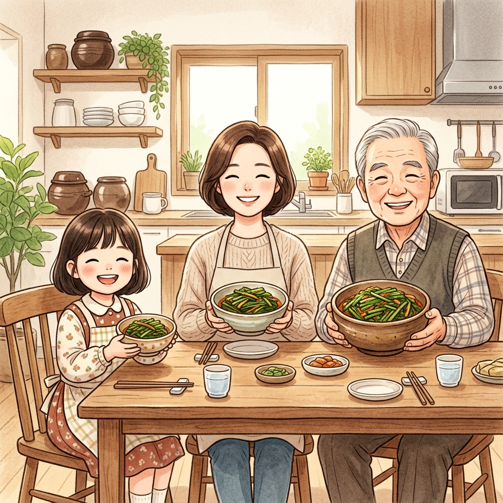 부추 하루 섭취량, 얼마나 먹어야 딱 좋을까 3 어린이, 성인, 노인 연령별 부추 하루 섭취량을 비교한 일러스트