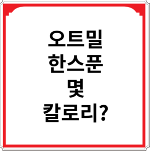 오트밀-한스푼-몇-칼로리