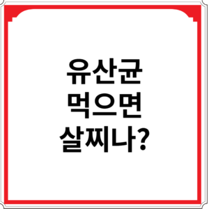유산균-먹으면-살찌나