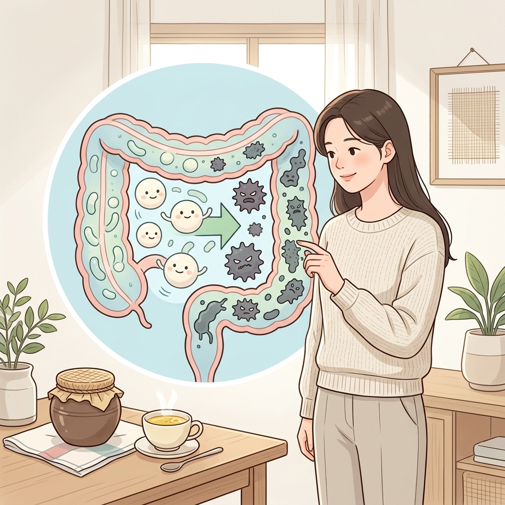 유산균 방귀 냄새 줄여주나, 냄새의 원인부터 알아야 답이 보인다 2 장내 유익균이 유해균을 억제하는 유산균 방귀 냄새 개선 원리