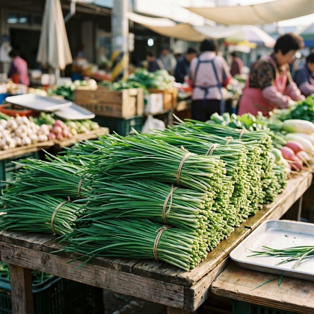 부추 고르는법, 시장에서 실패 안 하려면 이것만 확인하자 1 재래시장에서-가지런히-진열된-신선한-부추-고르는법