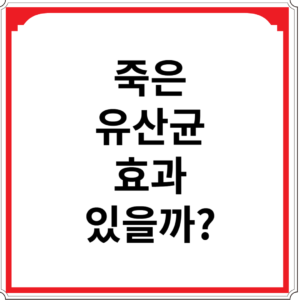 죽은-유산균-효과-있을까