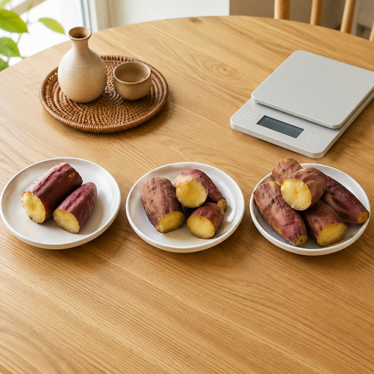 고구마 하루 섭취량 100g 150g 200g 비교